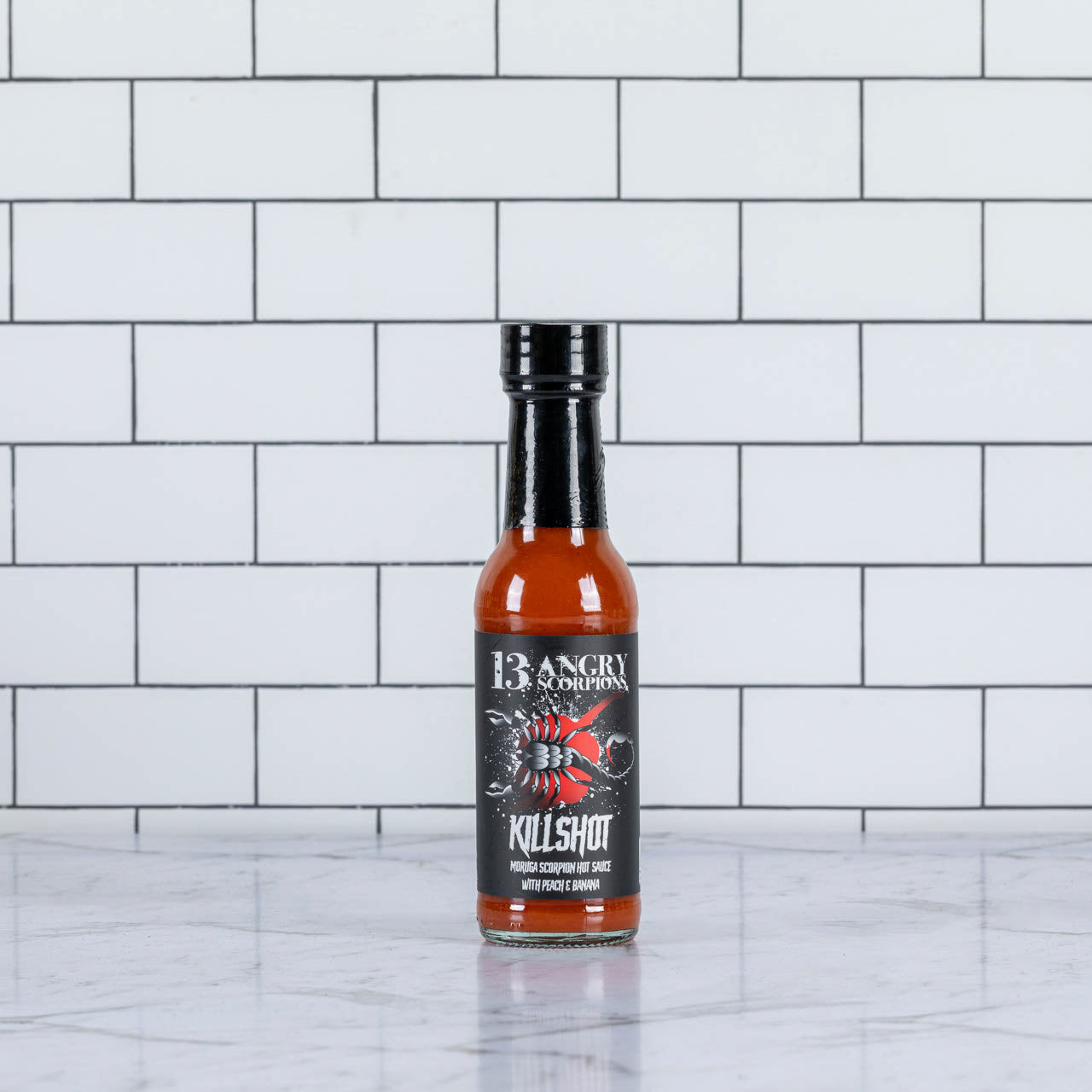 13 Angry Scorpions Killshot Sauce 150ml – With Peach and Banana