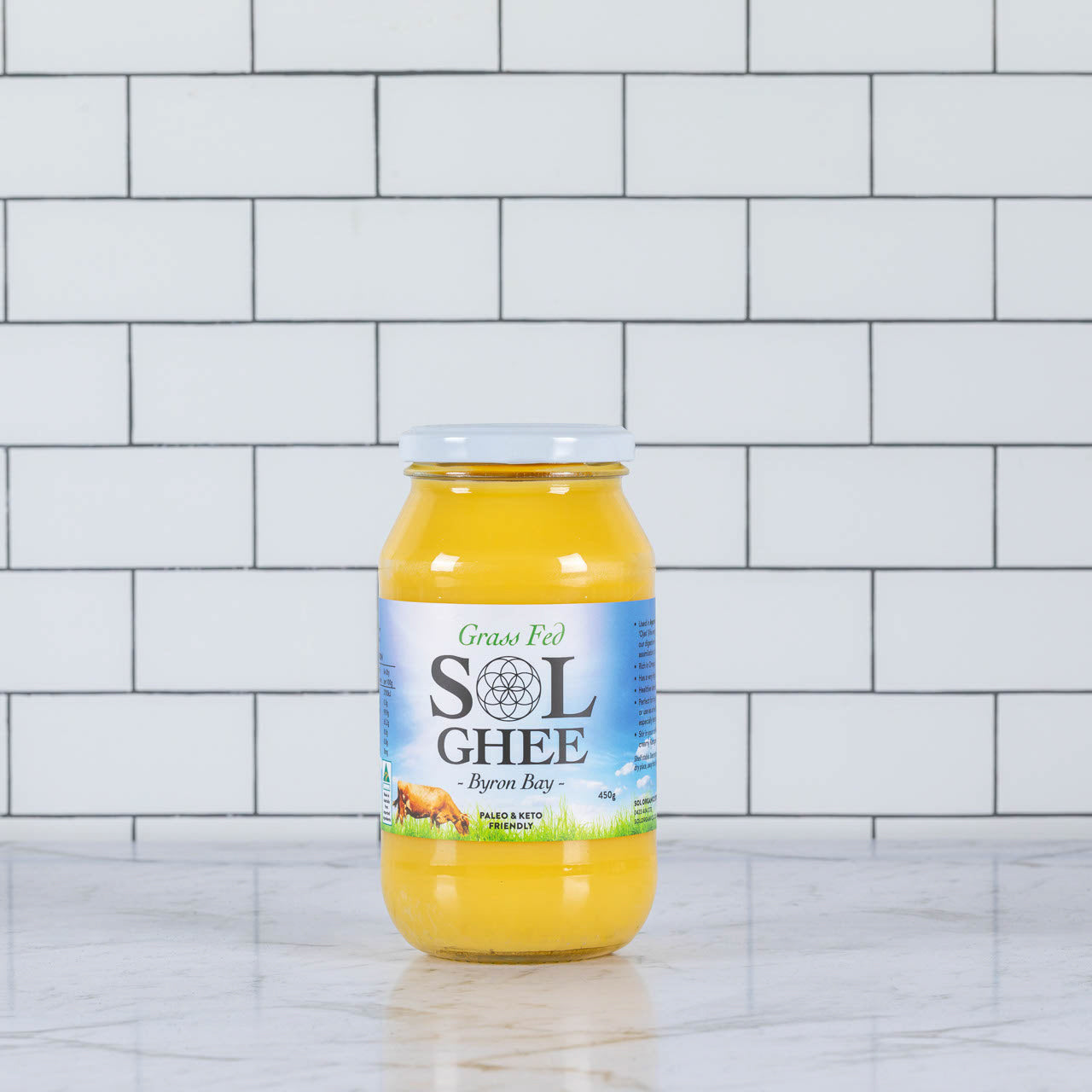 Sol Organics Ghee Grass Fed Byron Bay 450g