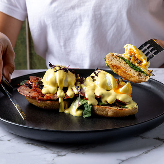 Eggs Benedict with House Cured Leg Ham