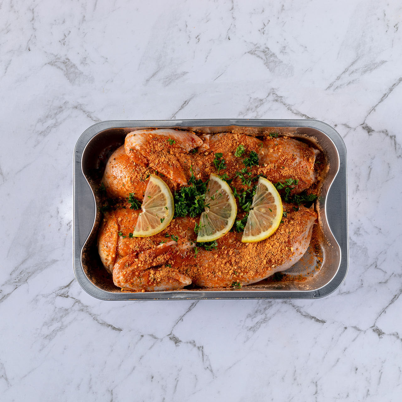 Lemon Oregano Butterflied Chicken