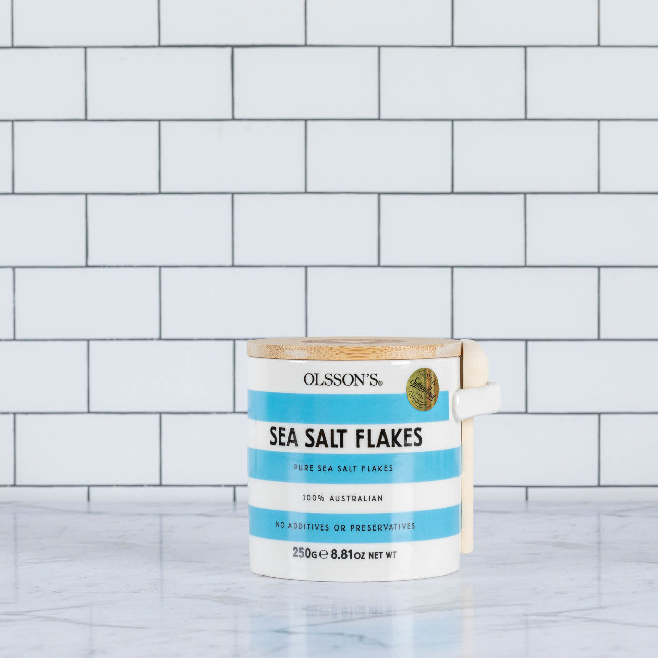 Olssons Sea Salt Flakes Ceramic Jar