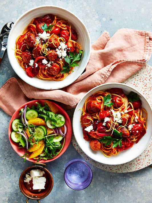 Moroccan Style Lamb Sausage Pasta