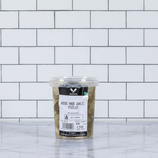 The Butcher Shoppe House Made Pickles with Garlic